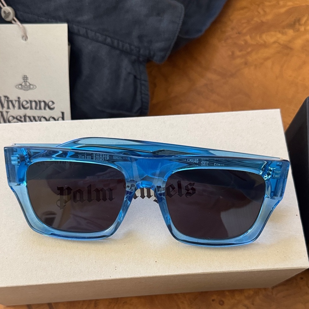 Palm angels men’s blue sunglasses